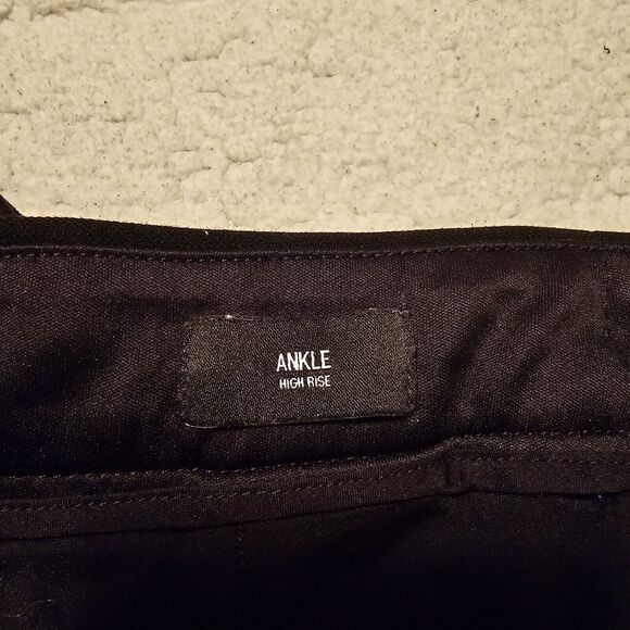 Express Womens Sz 16 Dress Pants Black High rise Ankle - Picture 4 of 7